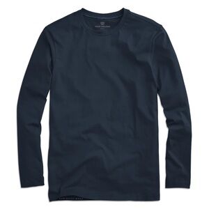 Mack Weldon Pima Long Sleeve T-shirt in True Navy - XXL